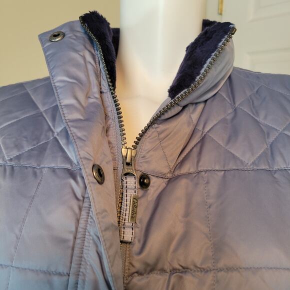 Cabela's Quilted Goose Down Gray Puffer Vest Women's Size XL - Picture 3 of 9
